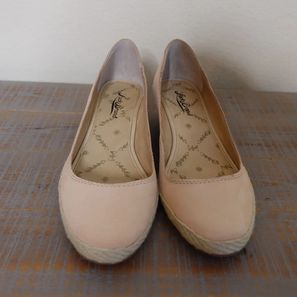 Lucky Brand Tilly Nubuck Espadrille Wedges - Picture 2 of 9